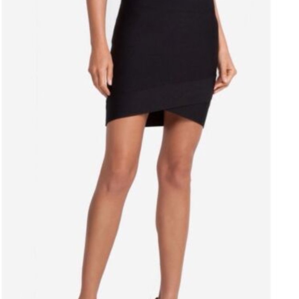 BCBGMaxazria Sylvie Black Bodycon Bandage Power Mini Skirt Size Small